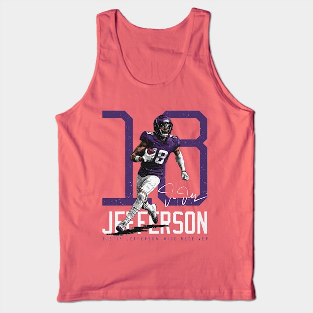 Justin Jefferson Minnesota Bold Number Tank Top by Chunta_Design